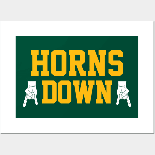 Horns Down - Green Wall Art by KFig21